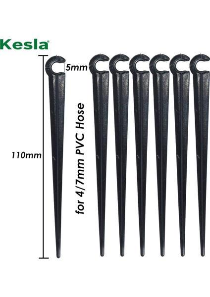 L-50PCS Tarzı Pcs Dayanıklı '' C-Tipi Kanca Hortum Saksı Damla Sulama Uydurma Sera Için Sabit Kök Destek Tutucu Bahisler (Yurt Dışından)