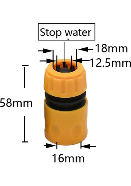 1ı2 Su Stilini Durdur Inç Bahçe Hortumu Hızlı Bağlantı Durdurma Su Bağlantısı mm Sera Damla Sulama Sprinkler Için Tüp Eklemleri 1 Adet (Yurt Dışından)