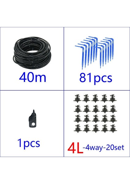 4l x 4 Yollu Stil Ok Damlalıklı Damla Ok Sistemi 2l 4l 8l Pot Bahçe Sera 20SET Için Verici Sulama Sulama Sistemi (Yurt Dışından)