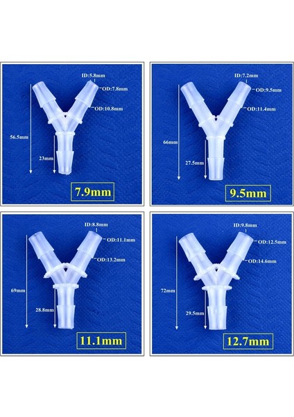 4,8 mm Stili 5 Parça 5~.4~ Pp Y-Tarzı Tee Konnektörler Akvaryum Tankı Hava Pompası Havalandırıcı Hortumu Ortak Sulama Sistemi Su Borusu Ek Parçaları (Yurt Dışından)