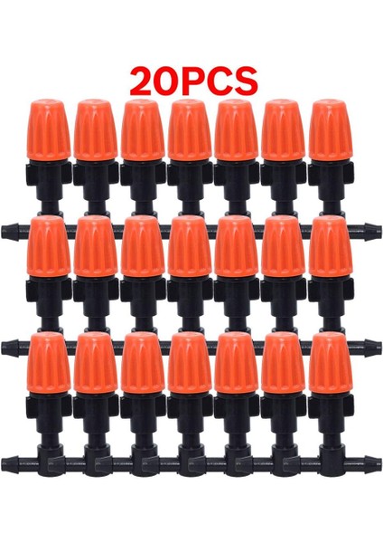 KSL01-003-20PCS Tarzı 40MWAY 8l Damla Ok Sulama Verici Damlatıcı Yağmurlama Sulama Sistemi Saksı Yetiştirme Bahçesi Seralar Seti (Yurt Dışından)