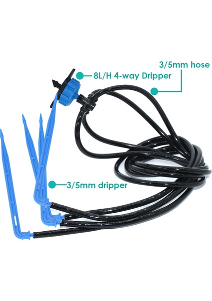 KSL01-003-20PCS Tarzı 40MWAY 8l Damla Ok Sulama Verici Damlatıcı Yağmurlama Sulama Sistemi Saksı Yetiştirme Bahçesi Seralar Seti (Yurt Dışından) fırsatları