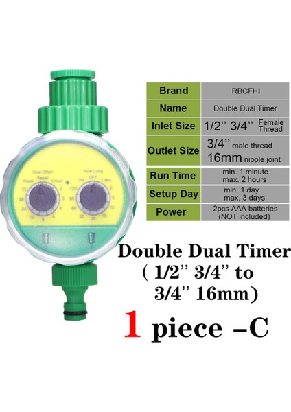 C-Zamanlayıcı Stili Brasmoyu mm Bahçe Sulama Sulama Kitleri Zamanlayıcı Kontrol Cihazı Sulama Sistemi 2'si 1 Arada Buğulanma Sprinkler Damla Su Setleri (Yurt Dışından)