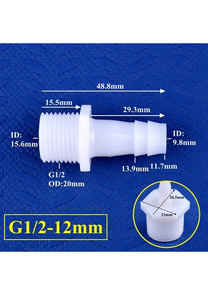 G1I2-12MM Stili 5 Parça 5~ G Erkek Dişli 4~20MM Pe Pagoda Doğrudan Konnektör Akvaryum Tankı Hava Pompası Adaptörü Mikro Sulama Su Hortumu Eklemleri (Yurt Dışından)
