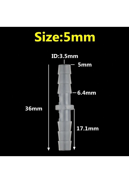 Luoditong Shop 5 mm Pp Pagoda Stili 50 Parça Cslot Plastik Konnektörler Damla Sulama Parçaları Akvaryum Balık Tankı Hava Pompası Havalandırıcı Düz ​​ağızpagoda Hortum Bağlantıları (Yurt Dışından)