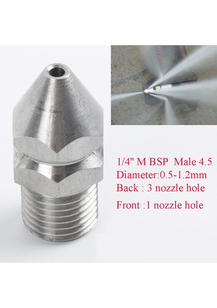No.1 Tarzı '' '' Temizleme Nozulu Basınçlı Yıkama Makinesi Drenaj Kanalizasyon Temizleme Borusu Jetter Püskürtme Nozulu 4 Jet Bahçe Aksesuarları Aletleri (Yurt Dışından)