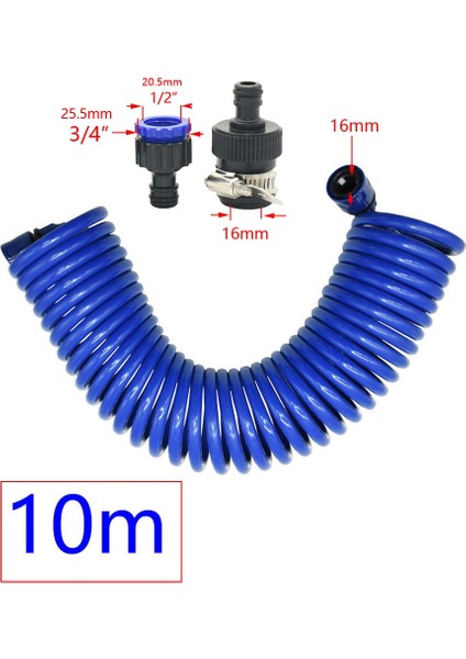 10M x Bağlayıcı Stili Taşınabilir Yüksek Basınçlı Su Tabancası Eva Yaylı Tüp Araba Yıkama Sihirli Hortum Genişletilebilir Bahçe Çiçek Çim Sulama (Yurt Dışından)