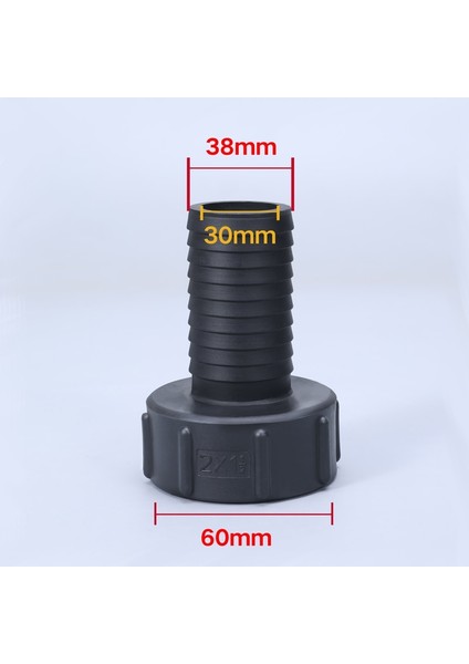 38MM Tarzı Ibc Tank Adaptörü Girişi Hortumdan Kaba Dişe Siyah Boru Konektörü Bahçe Çim Musluğu Aksesuarları (Yurt Dışından)