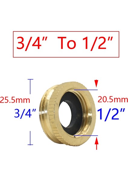 1ı2 3ı4 Stili Hread Azaltma Konnektörü Pirinç Bahçe Musluğu Adaptörü Dayanıklı Ortak Çoğaltıcı Damla Sulama Parçaları 1 Adet (Yurt Dışından)