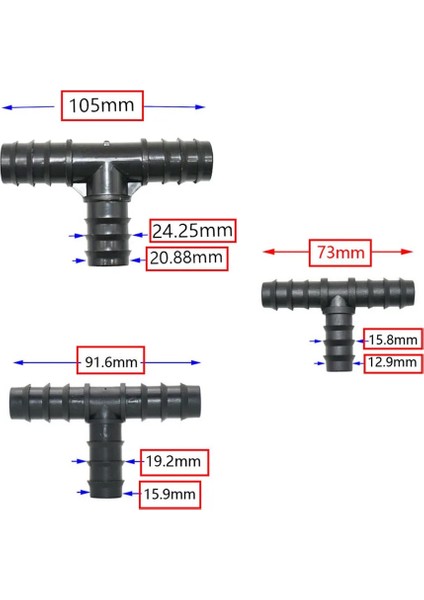 20MM x 4 Adet Stil Pe Boru Dikenli Konnektörler Tee Dirsek Tamir Uç Fişi Bahçe Suyu Damla Sulama Borusu Konnektör Eklemleri 4 Adet (Yurt Dışından) indirimleri