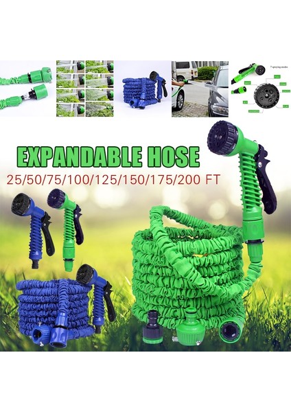 Mavi Stil 125FT Ft Genişletilebilir Sihirli Hortum Bahçe Hortumu Boru Su Hortumu Witraying Modu Bahçe Sulama Araba Yıkama Için Su Tabancası (Yurt Dışından) fırsatları