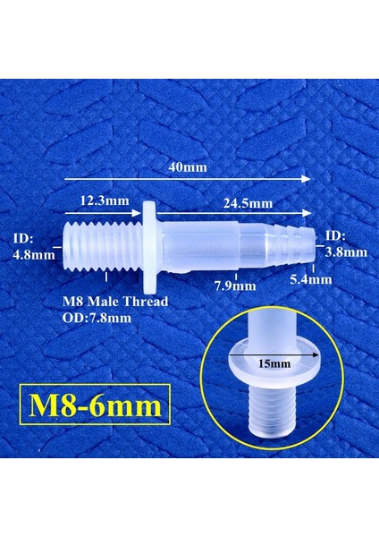 M8-6mm Stili 20 Parça 5~ 2~10MM Pp Pagoda Doğrudan Konnektörlere Iplik Akvaryum Tankı Adaptörü Sulama Sistemi Su Borusu Hortum Bağlantıları (Yurt Dışından)