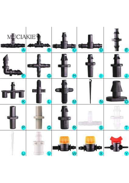 K Tarzı Mucıakıe Sprinkler Irrigatio Inch Barb Tee Tek Çift Dikenli Dikenli Su Borusu Konnektörleri Hortum Bahçe Uydurma Için (Yurt Dışından)