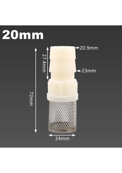 20MM Tarzı 1 Parça 1~~20MM Hortum Filtresi Araba Yıkama Tüpü Bahçe Sulama Akvaryum Filtresi Süzgeç Paslanmaz Çelik Hasır Filtre (Yurt Dışından)