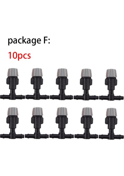 F 10 Takım Stili 50X Mirco Damla Sulama Sulama Sprinkler Nozullar Akış Damlatıcı 8 Delik Damlama Başlığı Saçılma Sprey Bahçe Kendi Kendine Sulama Araçları (Yurt Dışından)