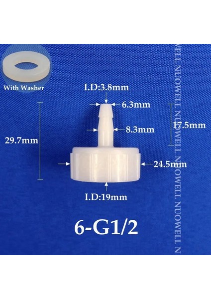 G1I2-6 Stili Contalı 20 Adet 200 ~ 4 ~ 20MM Gıda Sınıfı Abs Dikenli Konnektörleri Yıkayıcı Balık Tankı Hava Pompası Sulama Borusu Hortum Konnektörü ile Okuyun (Yurt Dışından)