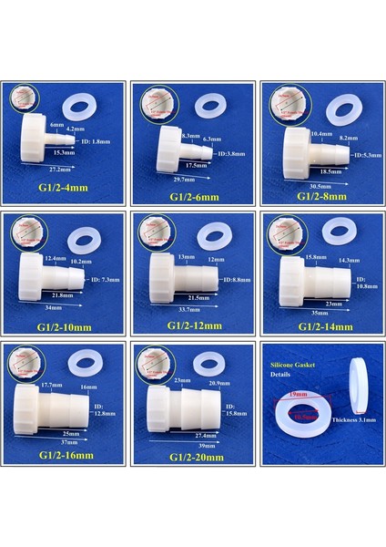 G1I2-12MM Stili 5 Parça G Dişi Dişi 4~20MM Pp Pagoda Konnektör Sulama Sistemi Su Borusu Hortumu Ortak Akvaryum Tankı Hava Pompası Ek Parçaları 5~ (Yurt Dışından) fırsatları