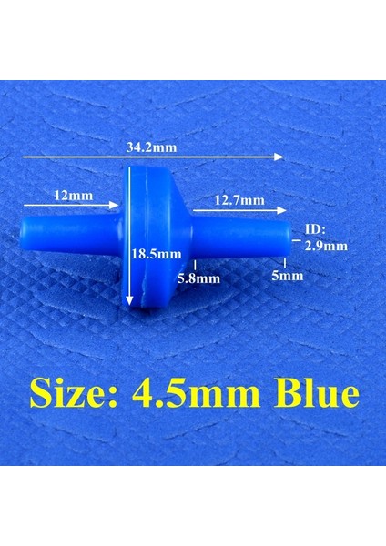 4.5mm Mavi Stil 5 Adet 5~ Mini Plastik Düz Arayüz Çekvalf Sulama Sulama Hortumu Çek Valf Akvaryum Tankı Hava Pompası Tek Yönlü Vana (Yurt Dışından)