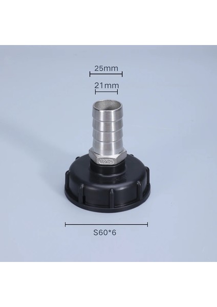 25 mm Tarzı S60X6 Kaba Dişli Ibc Su Deposu Adaptörü Bahçe Hortumu Boru Ek Parçaları Tahliye Konnektörü (Yurt Dışından)