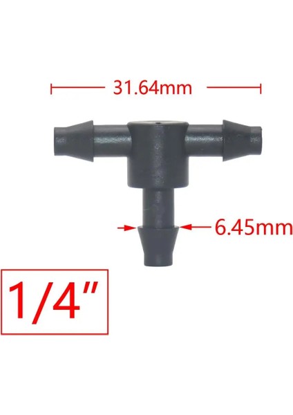 Kırmızı Stil Bahçe Hortumu Tee Konnektör Redüktör Su Bölücü Ee Damla Sulama Sistemi Için Barb Su Konnektörü (Yurt Dışından)