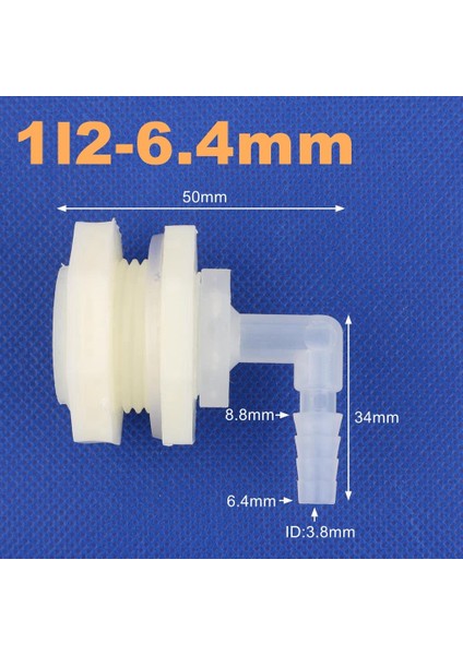 1l2-6.4mm Stili 1 Takım Ab Inç 6.4 ~ 20MM Dirsek Su Deposu Konnektörü Akvaryum Bahçe Sulama Hortumu Ortak Su Borusu 90 Derece Adaptör (Yurt Dışından)
