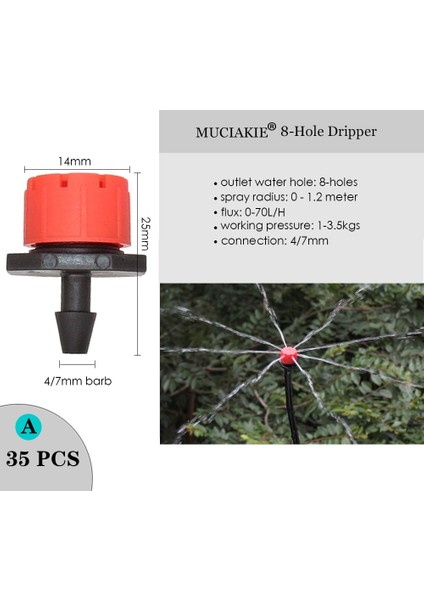 Koyu Gri Tarzı Mucıakıe Variety Style Ayarlanabilir Sulama Sprinkler Bahçe Vericiler Kazık Damlatıcı Mikro Sprey Döner Nozul Sulama Ok (Yurt Dışından) modelleri