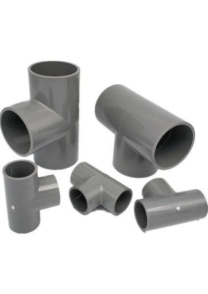 Düz Stil Kimlik 20MM Gri mm Pvc Boru Ek Parçaları Yolları Dıy Düz Dirsek Eşit Tee Konnektörler Plastik Ortak Boru Bağlayıcı Adaptörü (Yurt Dışından) indirimleri