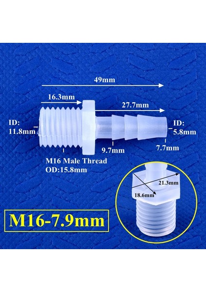 M16-7.9MM Stili 5 Parça 5~ 3.9~16MM Pp Pagoda Doğrudan Konnektörlere Iplik Sulama Sistemi Su Borusu Hortum Bağlantıları Akvaryum Tankı Adaptörü (Yurt Dışından)