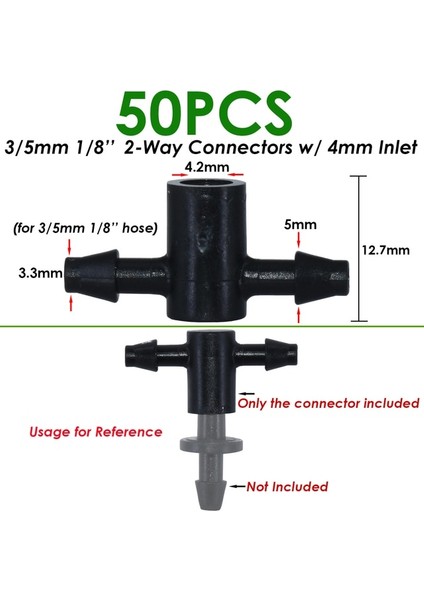 KSL01-193-50PCS Tarzı Kesla Dikenli Hortum Düz Hızlı Bağlantı Damla Sulama Bahçe W 2 Yollu 4 Yollu Hortum Ayırıcı Ortak Çapraz Bağlantı (Yurt Dışından)