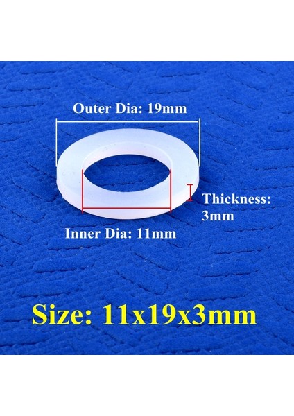 11X19X3MM Stili 200 Adet Id 11~50MM Od 19~70MM Food Grade Silikon Conta Yüksek Sıcaklık Dayanımı Conta Halkası Su Sebili Su Borusu Ortak Sızdırmazlık (Yurt Dışından)