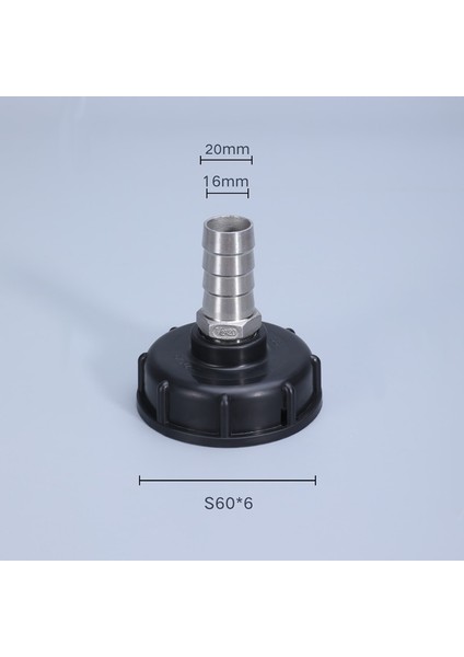 20MM Tarzı S60X6 Kaba Dişli Ibc Su Deposu Adaptörü Bahçe Hortumu Boru Ek Parçaları Tahliye Konnektörü (Yurt Dışından)