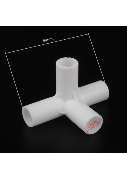 4 Yollu Stil 12 mm mm Pvc Düz Dirsek Tee Konnektör Dört Yönlü Ortak Derece "pvc Boru Adaptörü Dıy Dolap Çadır Ek Parçaları (Yurt Dışından)
