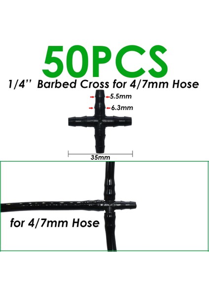 SPL11-027-50PCS Tarzı Sprycle Damla Sulama Yağmurlama Sistemi Inç Barb Tee Tek Çift Su Borusu Konnektörü Çapraz Kapatma Bağlantısı Hortumu Bahçe (Yurt Dışından) fiyatları