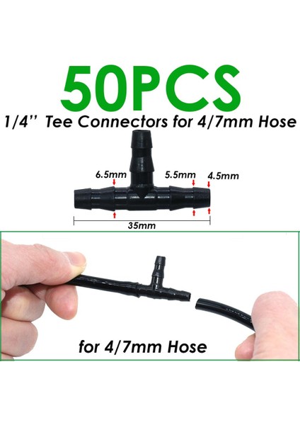 SPL11-027-50PCS Tarzı Sprycle Damla Sulama Yağmurlama Sistemi Inç Barb Tee Tek Çift Su Borusu Konnektörü Çapraz Kapatma Bağlantısı Hortumu Bahçe (Yurt Dışından) indirimleri