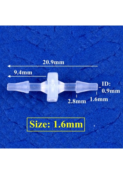 1.6x1.6mm Stili 50 Parça 1.6~ Pp Plastik Doğrudan Konnektörler Akvaryum Tankı Hava Pompası Havalandırıcı Hortumu Pagoda Ortak Sulama Su Borusu Ek Parçaları 5~ (Yurt Dışından)