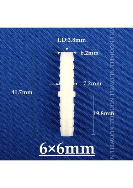 6mm Pe Stili 200 Adet 200~ Gıda Sınıfı Pe Konnektörler Akvaryum Balık Tankı Hava Pompası Hortumu Dikenli Ortak Su Borusu Eşit Kaplin (Yurt Dışından)