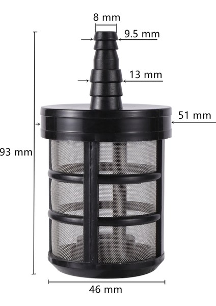 8MMI13MM Stili mm Hortum Boru Filtresi Araba Yıkama Bahçe Sulama Filtreleri Püskürtme Pompası Filtreleme Net Süzgeç Paslanmaz Çelik Hasır (Yurt Dışından)