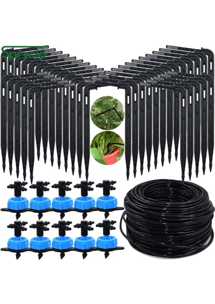SPL11-309-4L-2WAY Stili Sera Damla Sulama 4 Yollu 2l 4l 8l Hortum Ok Kiti Bitki Pot Bahçe Çim Sulama Bend Damlatıcı Yağmurlama Verici (Yurt Dışından)