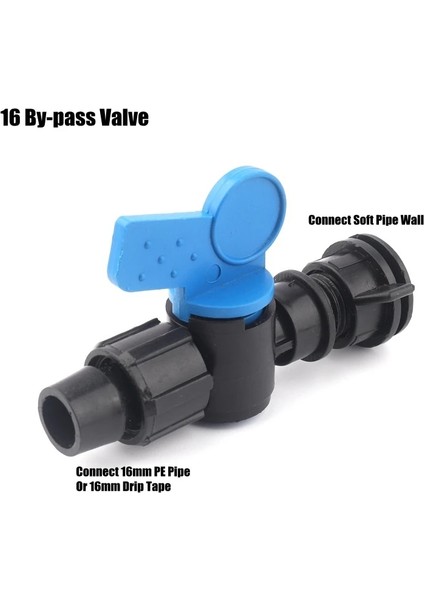 16 Yumuşak Boru Baypas Stili E Boru Konnektörleri Mini Küresel Vana Sulama Damlama Hortumu Somunu Kilit Konnektör Bağlantıları Yüksek Li Tüp Boru Su Anahtarı (Yurt Dışından)