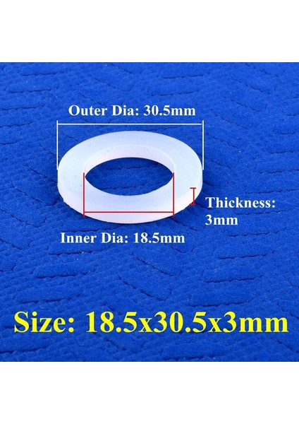 18,5X30,5X3 mm Stili 50 Parça Id 11~50MM Od 19~70MM Food Grade Silikon Conta Yüksek Sıcaklık Dayanımı Conta Halkası Su Sebili Su Borusu Ortak Sızdırmazlık (Yurt Dışından)