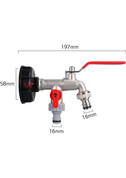 No.13 Tarzı S60 * 6 Ibc Tank Adaptörü Yüksek Li 1000L Ibc Tankı Parçaları Bahçe Hortumu Konnektörü Değiştirme Vana Bağlantısı (Yurt Dışından)