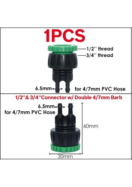 05KSL01-044B-2PCS Tarzı Bahçe Musluğu Adaptörleri Hızlı Bağlantılar Damla Sulama Su Bölücüler Dişi Dişli Erkek Nipel Mafsalı " Hortum (Yurt Dışından) indirimleri