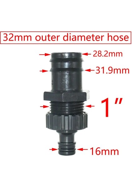 32 Hortum Stili Bahçe Hortumu Hızlı Bağlantı Sulama Bahçe Hortumu Bağlantısı 1 Adet (Yurt Dışından)