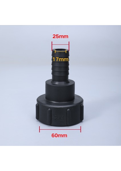 25 mm Tarzı Ibc Tank Adaptörü Girişi Hortumdan Kaba Dişe Siyah Boru Konektörü Bahçe Çim Musluğu Aksesuarları (Yurt Dışından)