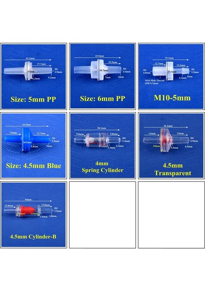 5mm Pp Tarzı 50 Parça 5~ Mini Plastik Düz Arayüz Çekvalf Sulama Sulama Hortumu Çek Valf Akvaryum Tankı Hava Pompası Tek Yönlü Vana (Yurt Dışından) modelleri