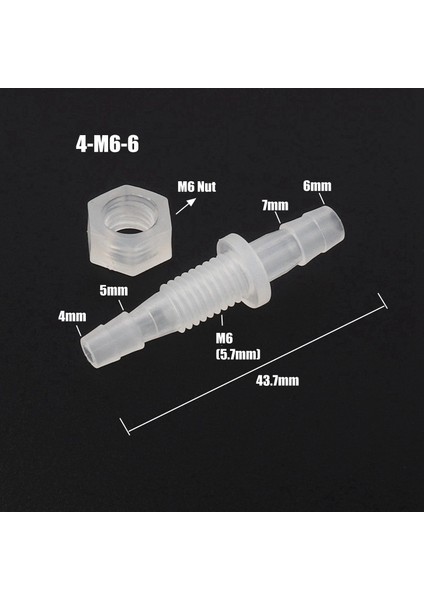 4-M6-6 Stili Somunlu 5pcslot 3~8mm M6~m Konu Altıgen Somun Pp Düz Konnektörler Akvaryum Balık Tankı Adaptörü Hava Pompası Hortum Bağlantı Parçaları Pagoda Eklemleri (Yurt Dışından)