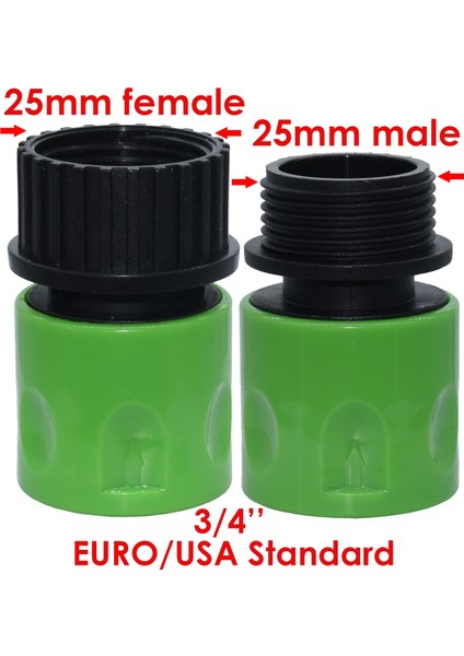 KSL01-KIT255-16MM Stili Kesla Hızlı Bağlantı Nipeli Euro '' Pe Hortum Borusu Için Dişli Barb Adaptörü Bahçe Damla Sulama Sulama Sistemi (Yurt Dışından) fiyatları