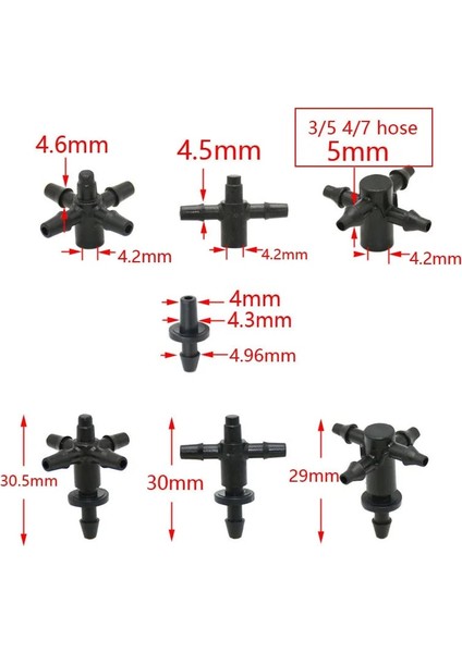 3ı5 Barb Stili Ok Damlalık Çapraz Su Bölücü Damla Ok Te Bağlayıcı Ay Saksı Bitkisi Için Verici Sulama Sistemi 20 Takım (Yurt Dışından) modelleri