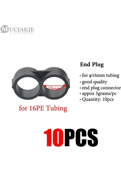 MX10PCS X16MM Stili Mucıakıe Bahçe Sulama Borusu Uydurma Tee Dirsek Eşit Dikenli Konnektör Uç Fişi Bahçe Için Mikro Damla Adaptörü (Yurt Dışından)