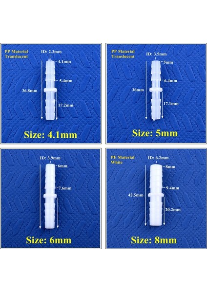 13-13MM Pe Stili 5 Parça 5 ~.1 ~ 14MM Gıda Sınıfı Pppe Eşit Dia Doğrudan Konnektörler Akvaryum Balık Tankı Hava Pompası Hortumu Pagoda Ortak Su Boru Ek Parçaları (Yurt Dışından)